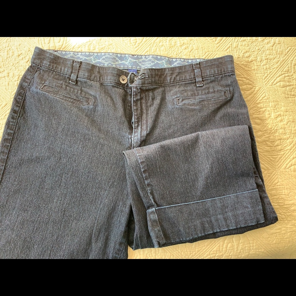 Bandolino trouser style crop jeans with cuff hem